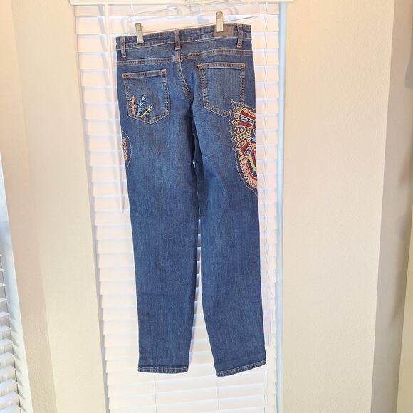 L& B Size 6 Embroidered Boyfriend Jeans - Picture 10 of 12